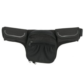 BOLSA DE NYLON CON TRES BOLSILLOS Y SOLAPA PARA DOCUMENTOS